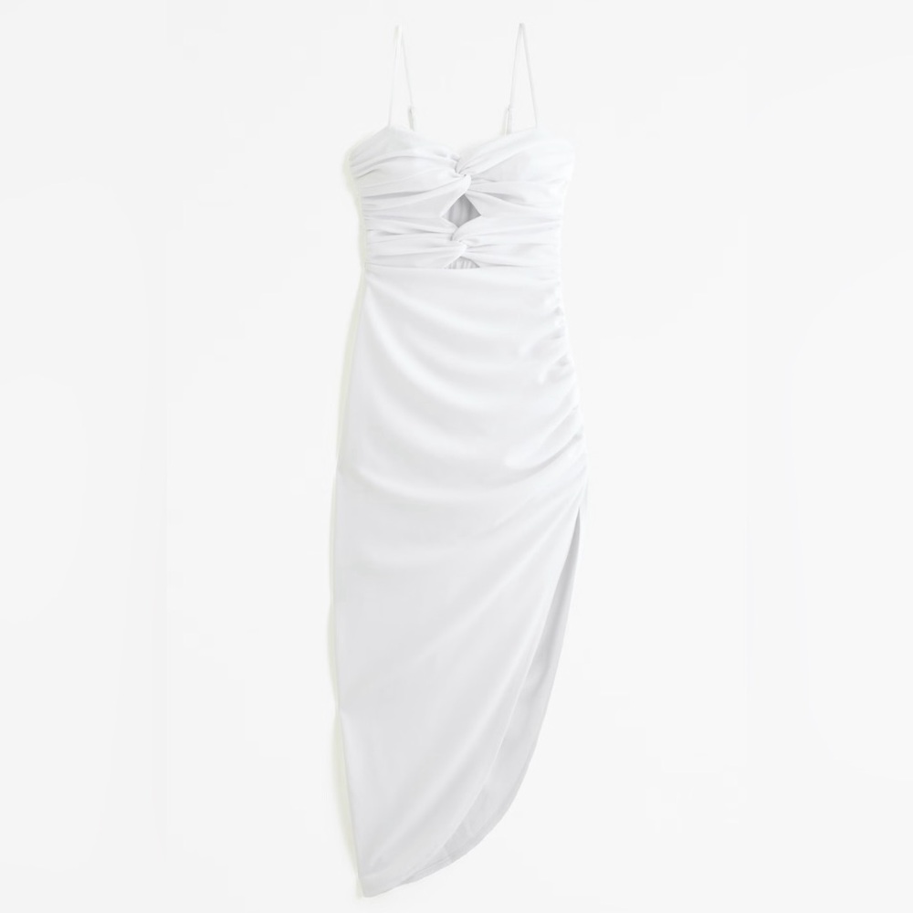 Abercrombie & Fitch Ruched Midi Dress